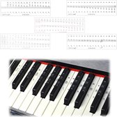 Bol.com Complete set muziekstickers voor piano en keyboard - 49 61 76 88 toetsen - inclusief pianoschool - met Duitse handleiding aanbieding