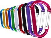 Licht pakket Karabijnhaken - 10 stuks - 4,5x56mm - Diverse kleuren Willekeurig - Pers - Karabijnhaak - Karabiner - Carabiner - Musketonhaak