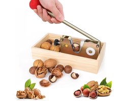 Allecto Plus - Notenkraker voor diverse noten - Verstelbare walnootkraker met hendelfunctie - Makkelijk schillen van noten - Geschikt voor verschillende soorten noten zoals walnoten, macadamia's, hazelnoten en pecannoten