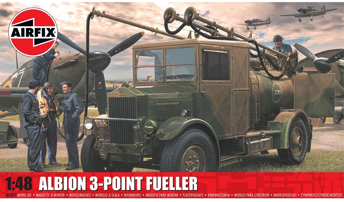 Airfix Modelbouwpakket Militaire voertuigen - 03312 Albion 3-Point Fueller - AM463 - Militaire Vrachtwagen Plastic - 1:48 - Modelbouw