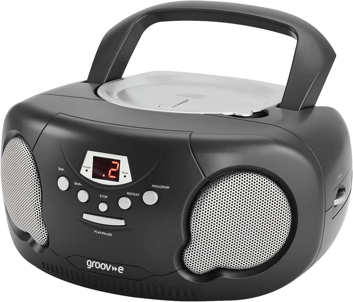 Draagbare CD-speler met Radio en Boombox Functies - Zwart