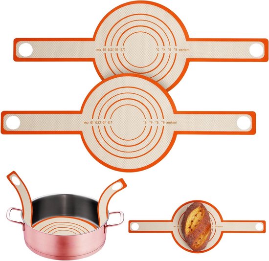 2 stuks siliconen bakmatten voor Dutch Oven, herbruikbare bakmat met
