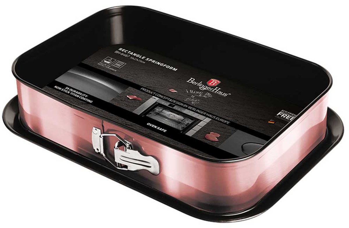 Berlinger Haus i-Rose Serie - Bakvorm - Titanium Coating - Roze - 39x27x7.5 cm