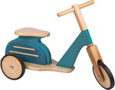 Moulin Roty Blauwe Retro Scooter in Hout