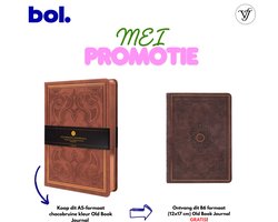 Victoria's Journals - Old Book Journal Mei Promotie! - Notitieboek A5 - Vintage - Premium Vegan Leer Hardcover - 320 Pagina's Premium Papier (Bruin) Victoria's Journals - Old Book Journal Mei Promotie! - Notitieboek A5 - Vintage - Premium Vegan Leer Hardcover - 320 Pagina's Premium Papier (Bruin)