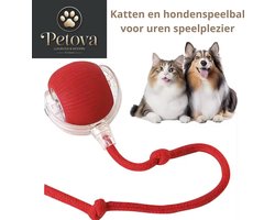 Petova® - Hondenspeelgoed - Puppy speelgoed - Hondenspeeltjes - Honden speelgoed intelligentie - Hondenbal - Kattenspeeltjes - kattenspeelgoed - kattenspeelgoed intelligentie - kattenspeelgoed elektrisch - interactief kattenspeelgoed - Rood