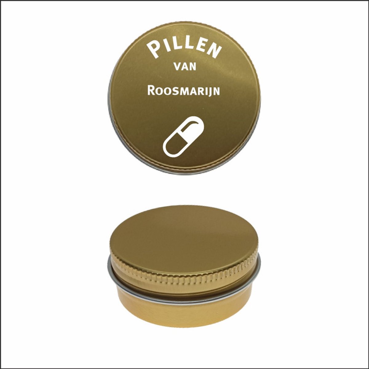 Goedkoopste Pillen Blikje Met Naam Gravering - Roosmarijn