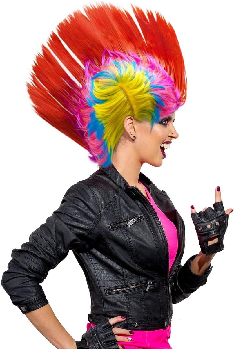 Pruik Heks | zwart witte pruik voor Halloween Carnaval | De Goede Keus