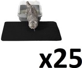 Tapis de litière pour chat 60x45cm - noir x 25