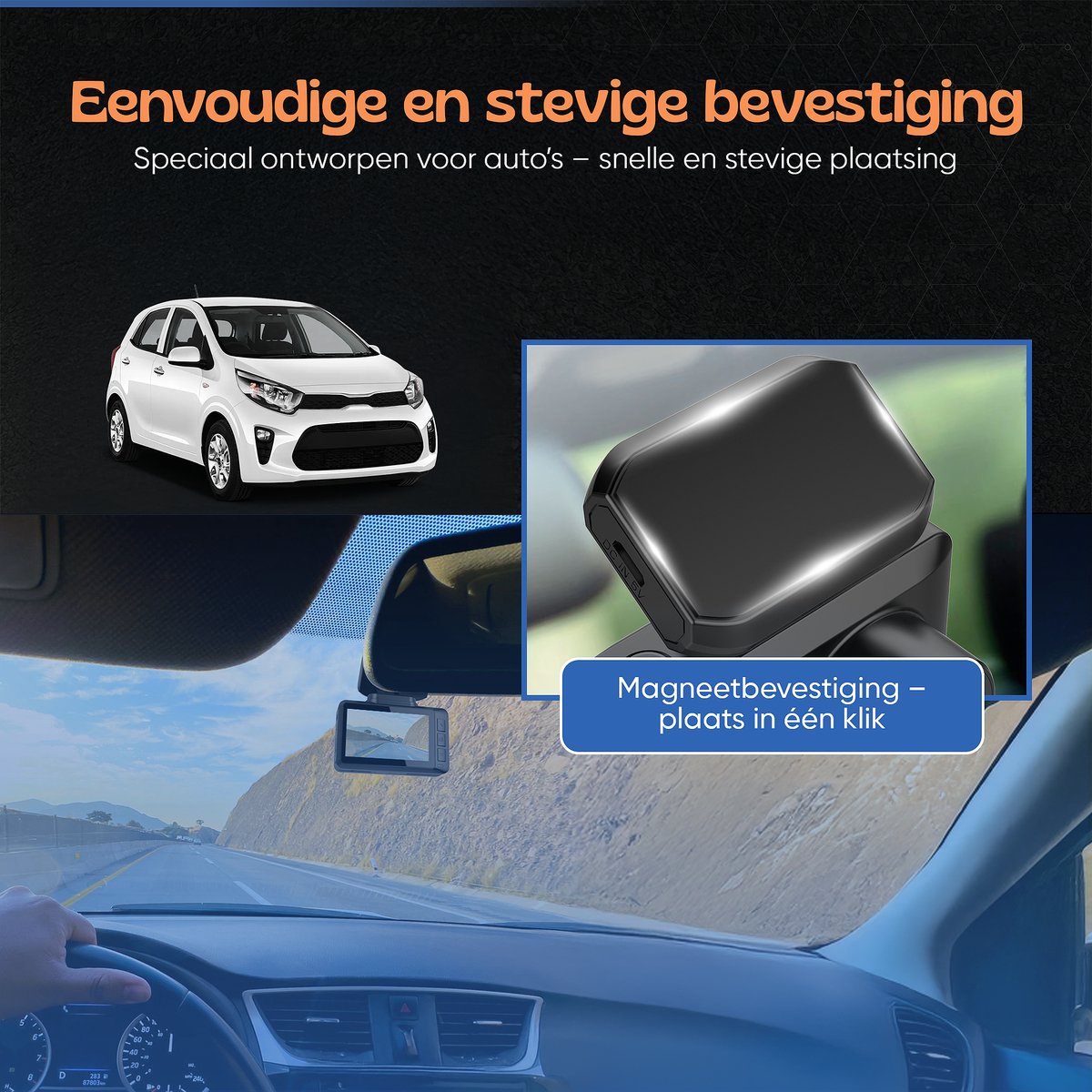 Sony Camigoo T8 Pro - Dashcam - Ultra 4K - 64GB micro SD Kaart U3 thumbnail 3