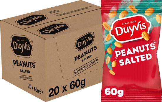 Duyvis Gezouten Pinda's - Noten - 20 x 60 gram