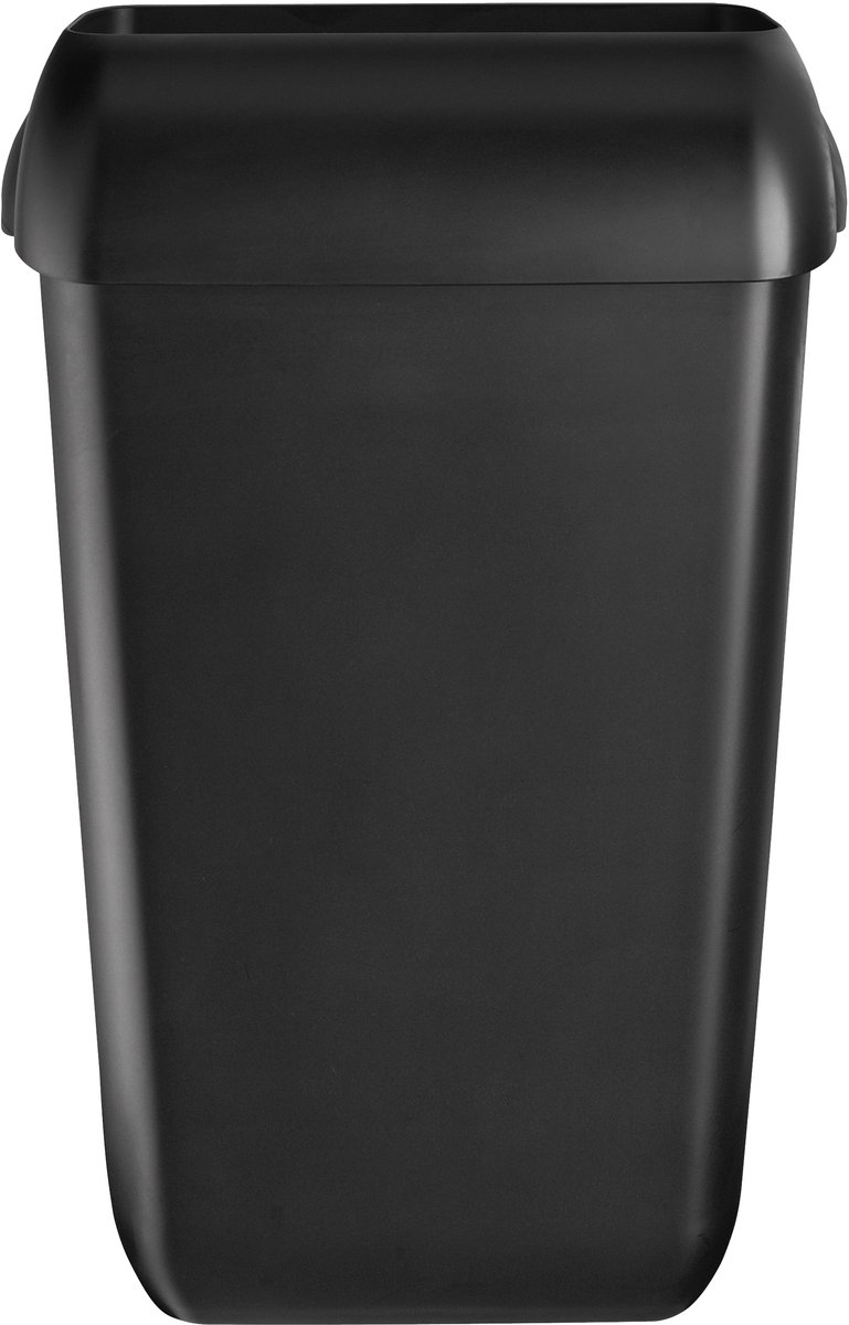 Afvalbak quartzline open inworp 43 liter zwart