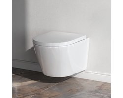 AM.PM Flash - Hangtoilet - Softclose Toiletbril - Randloos diepspoel - Glans Wit - WC Pot