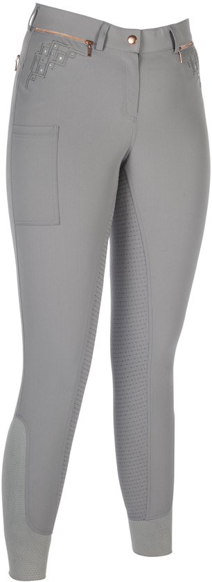 rijbroek grijs met sparkle maat 40 hkm