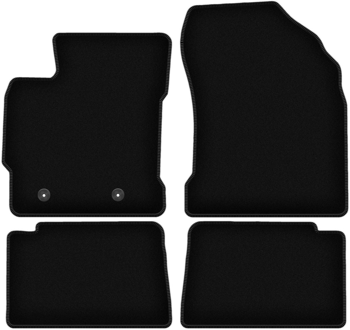 BASIC zwarte veloursmatten voor: Toyota Auris II Hybrid hatchback, stationwagen (2012-2018)