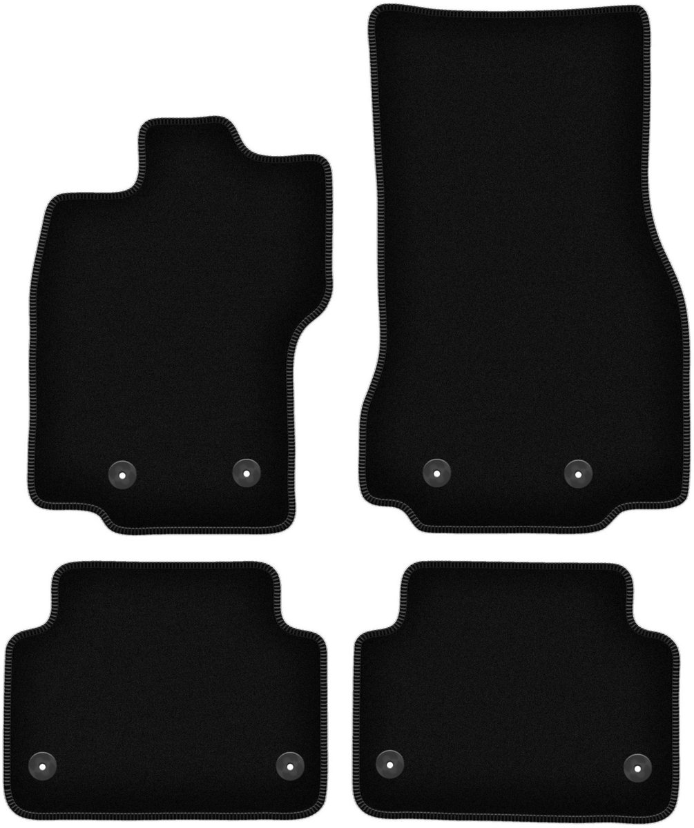 BASIC zwarte veloursmatten voor: Jaguar XF I 4WD X250 sedan, stationwagen (2007-2015)