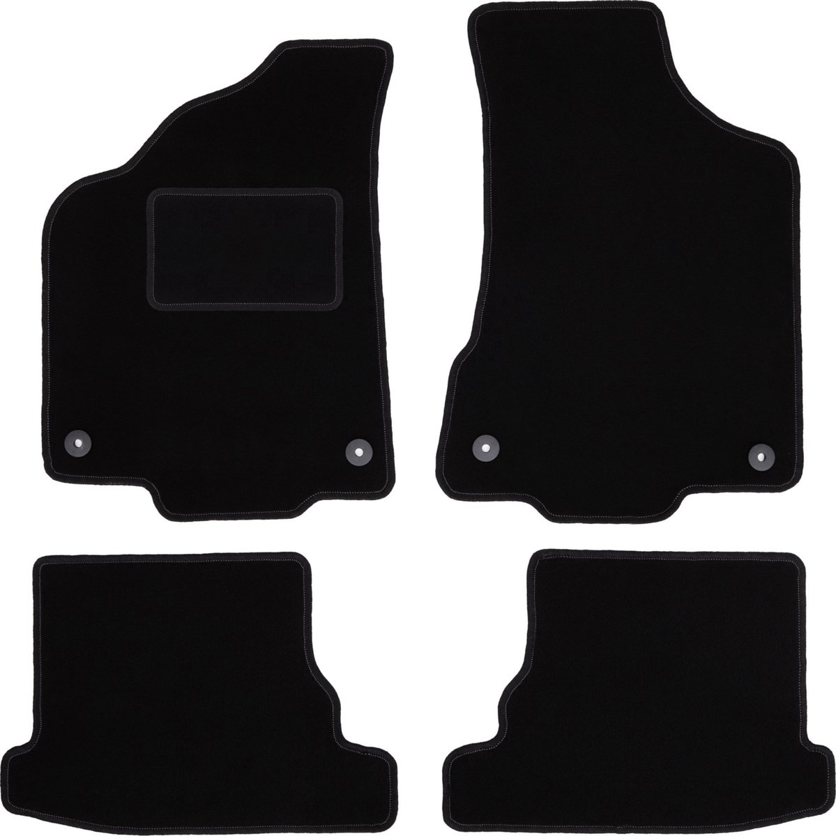 Zwarte veloursmatten voor: Volkswagen Polo III 6N hatchback, sedan, klassieker (1994-1999)