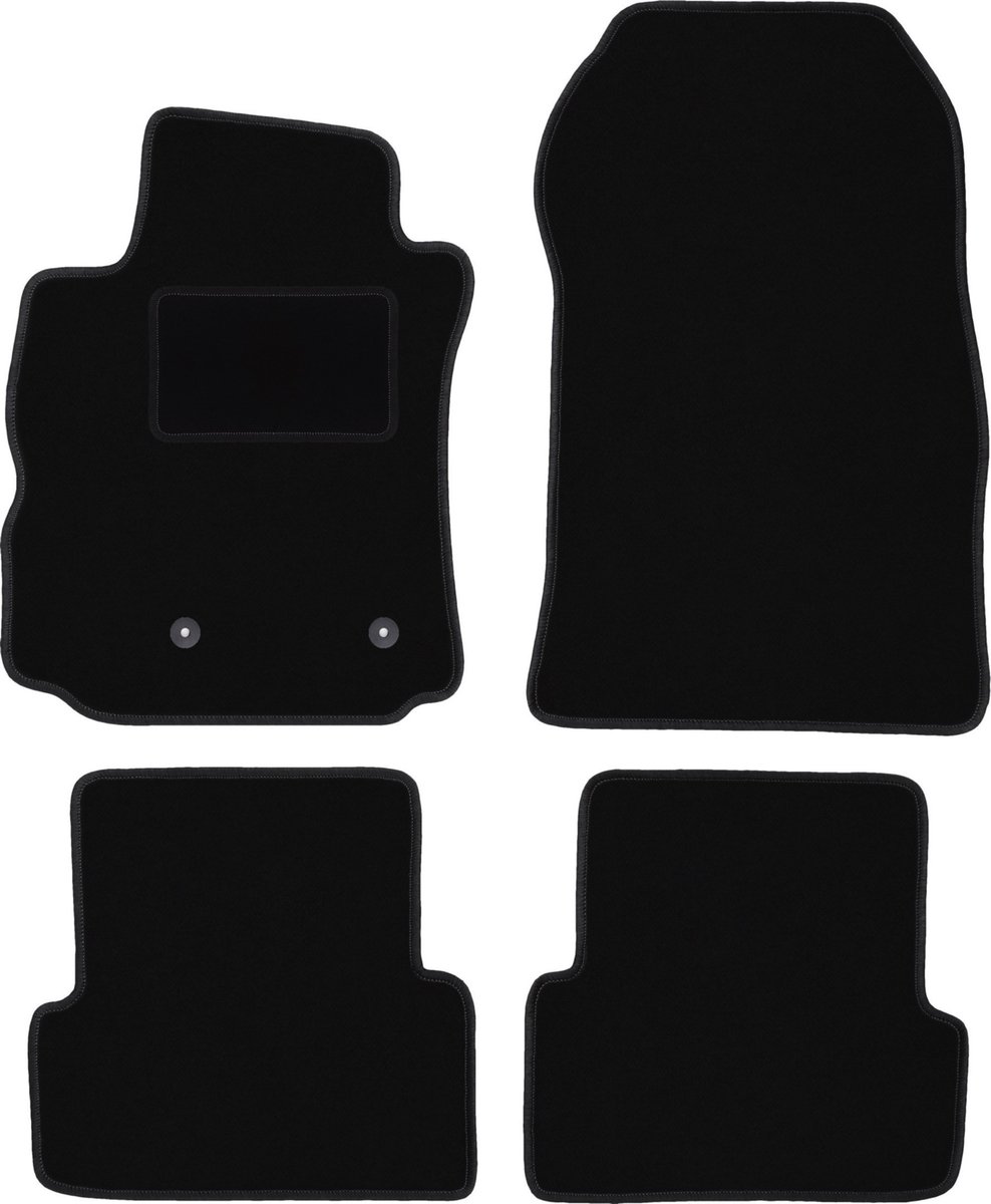 Zwarte veloursmatten voor: Renault Modus minivan (2004-2012)