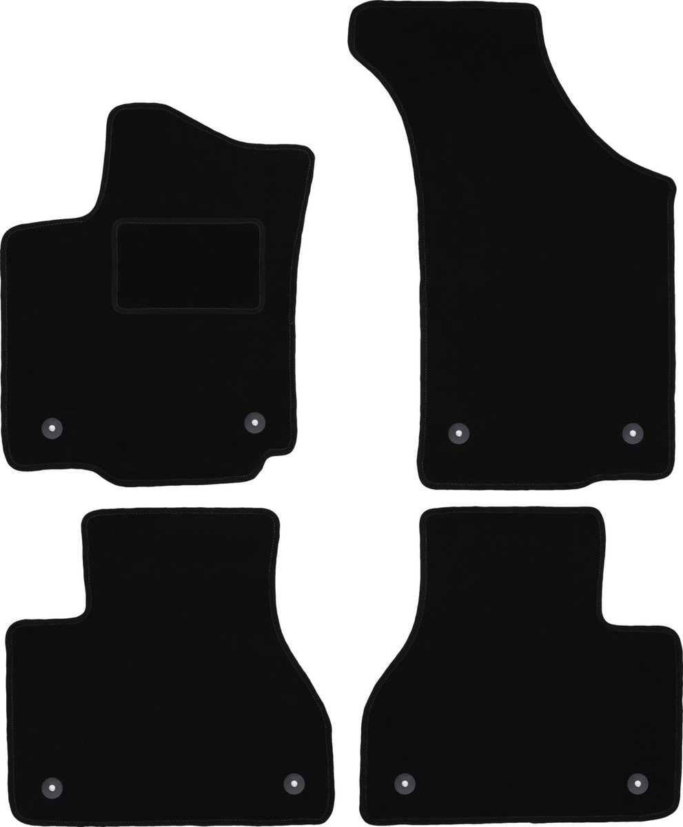 Zwarte veloursmatten voor: Volkswagen Phaeton sedan (2002-2016)