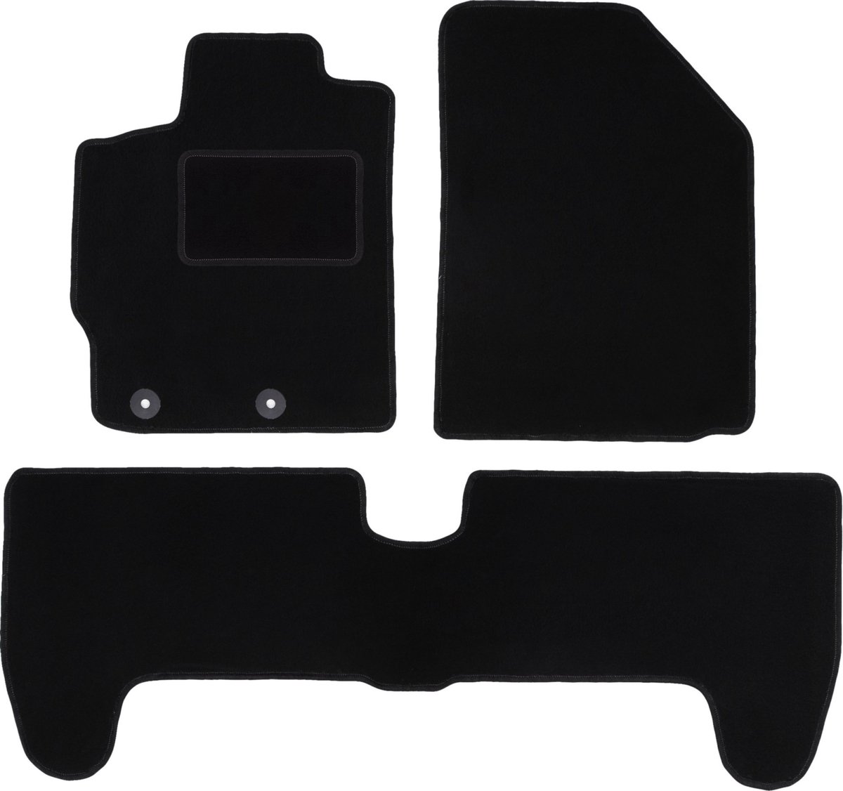 Zwarte veloursmatten voor: Toyota Yaris II hatchback (2005-2011)