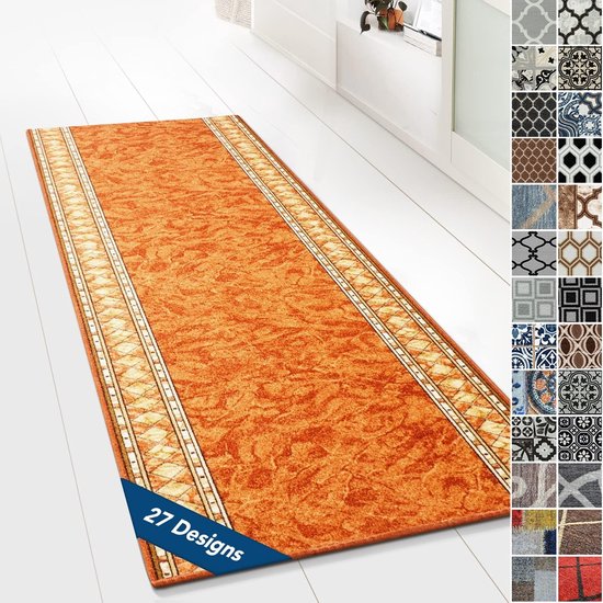 Loper, vloerkleed voor hal, lang, wasbaar vloerkleed, 70 x 450