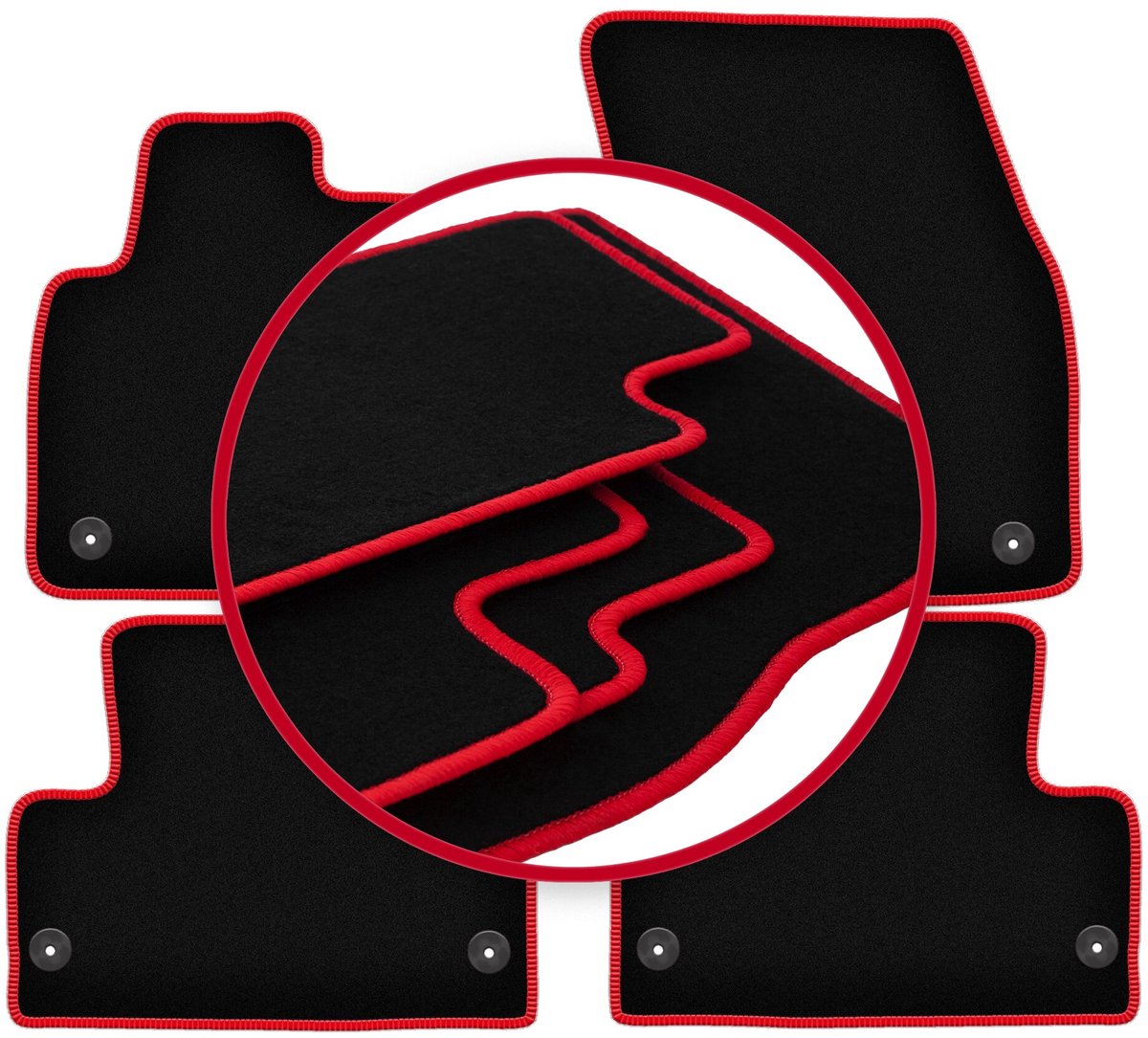CARLUX-RED automatten voor: Range Rover Evoque SUV (2011-2018)