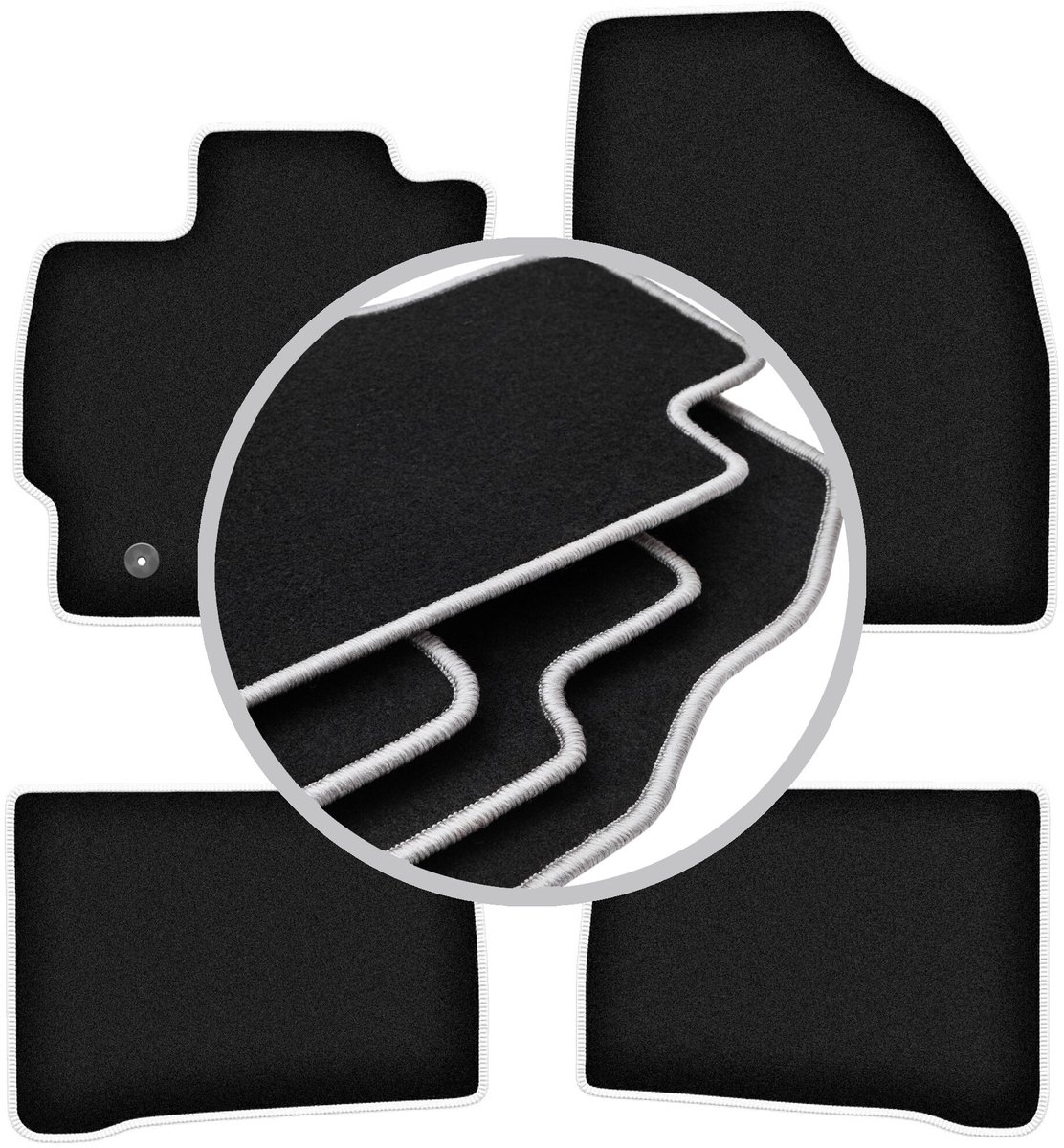 CARLUX-SILVER automatten voor: Toyota Prius III hatchback (2009-2011)