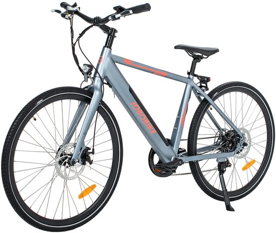 Elektrische Fiets JOBOBIKE VIVA Citybike Blauw - 504Wh Accu - 22kg Lichtgewicht - 250W Achterwielmotor - 28 Inch Wielen - Shimano 7 Versnellingen - Kettingaandrijving - Modern Cityframe voor Dames en Heren - Trekking Stadsfiets