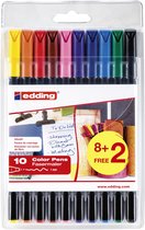 edding 1200 - viltstiften - set van 10 kleuren in etui