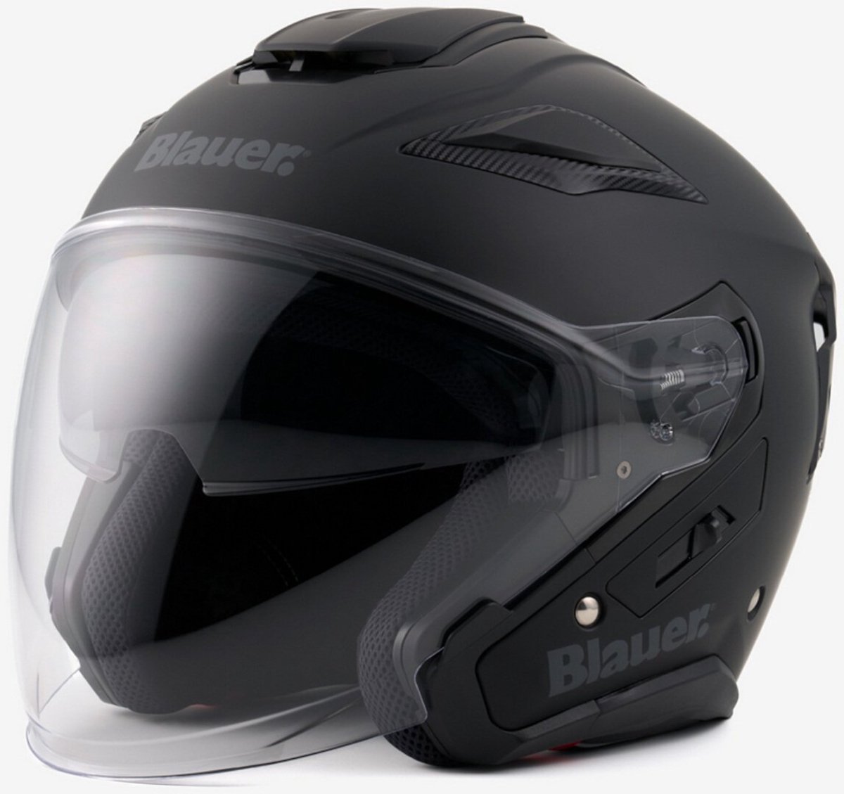Blauer JJ-01 Monocolor Mat Zwart Jethelm - Helm