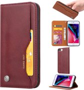 PU Leren Wallet case - iPhone 6(s)/7/8 Plus - Card Set - Wijn Rood.