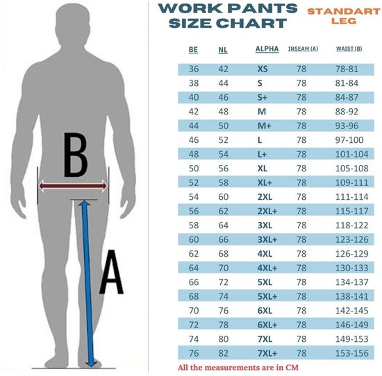 Pantalon de travail TMG KULT WORKER pour homme, bleu marine - Design ergonomique - Ceinture élastiquée - Plusieurs poches