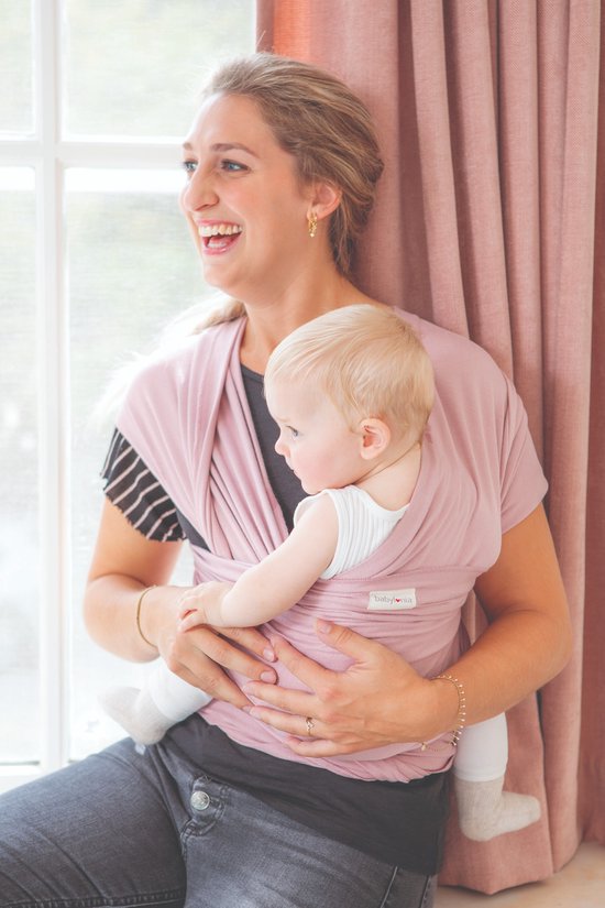 Babylonia draagdoek - Tricot-Slen Organic - Soft Pink van Babylonia — afbeelding 3