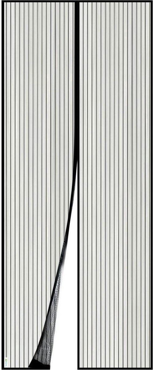 Ultiluxe® Magnetische hordeur - 95 x 220 cm - Zwart - Hor tegen insecten - Vliegengordijn - Vliegengaas met klittenband - Deurgordijn zonder boren - Sterke magneten - Horgordijn - Horren voor deur - Zelfklevend