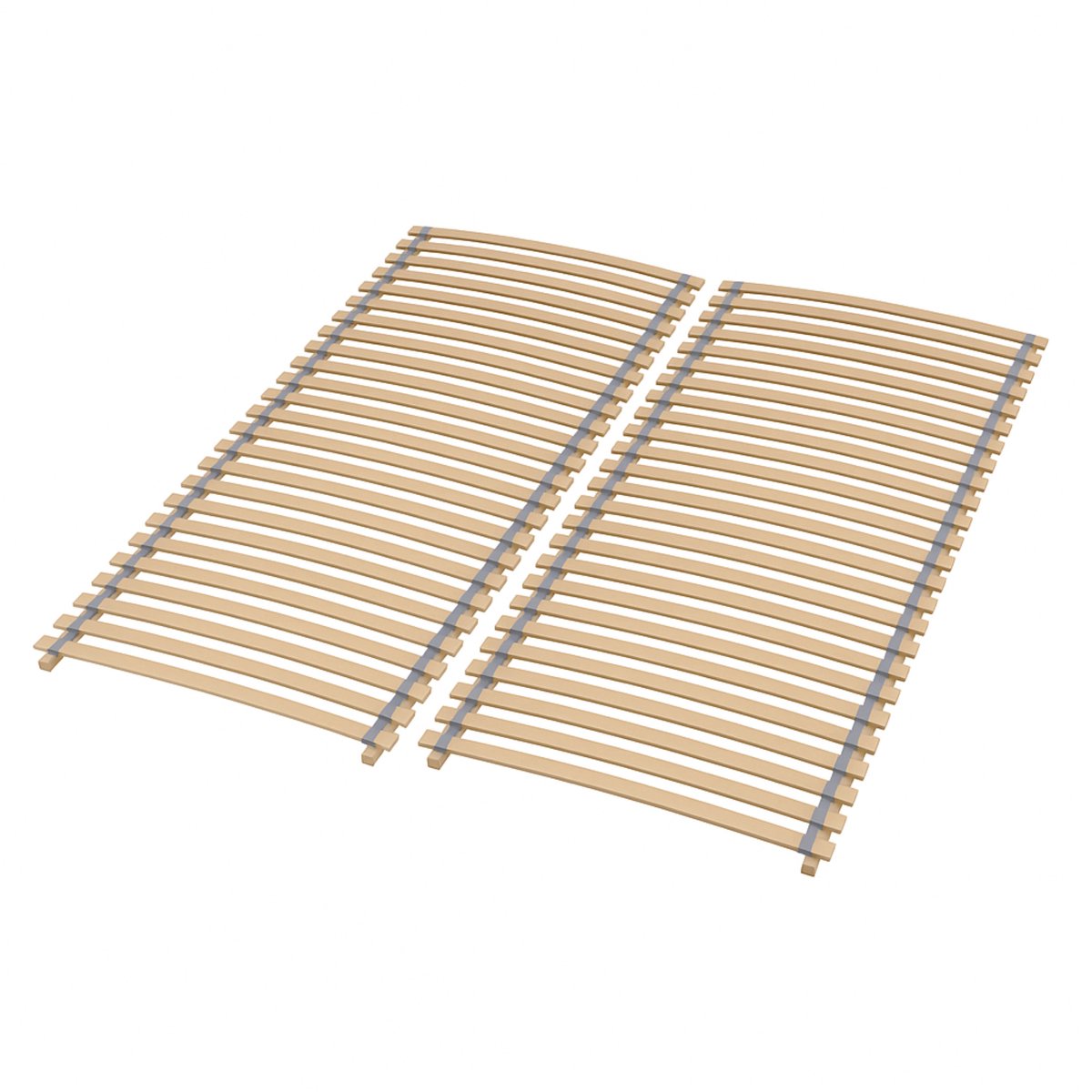 Sleepneo lattenbodem 160x200 (2x 80x200) - gemonteerd - beukenhouten - Sleepneo - bedbodem Bruin