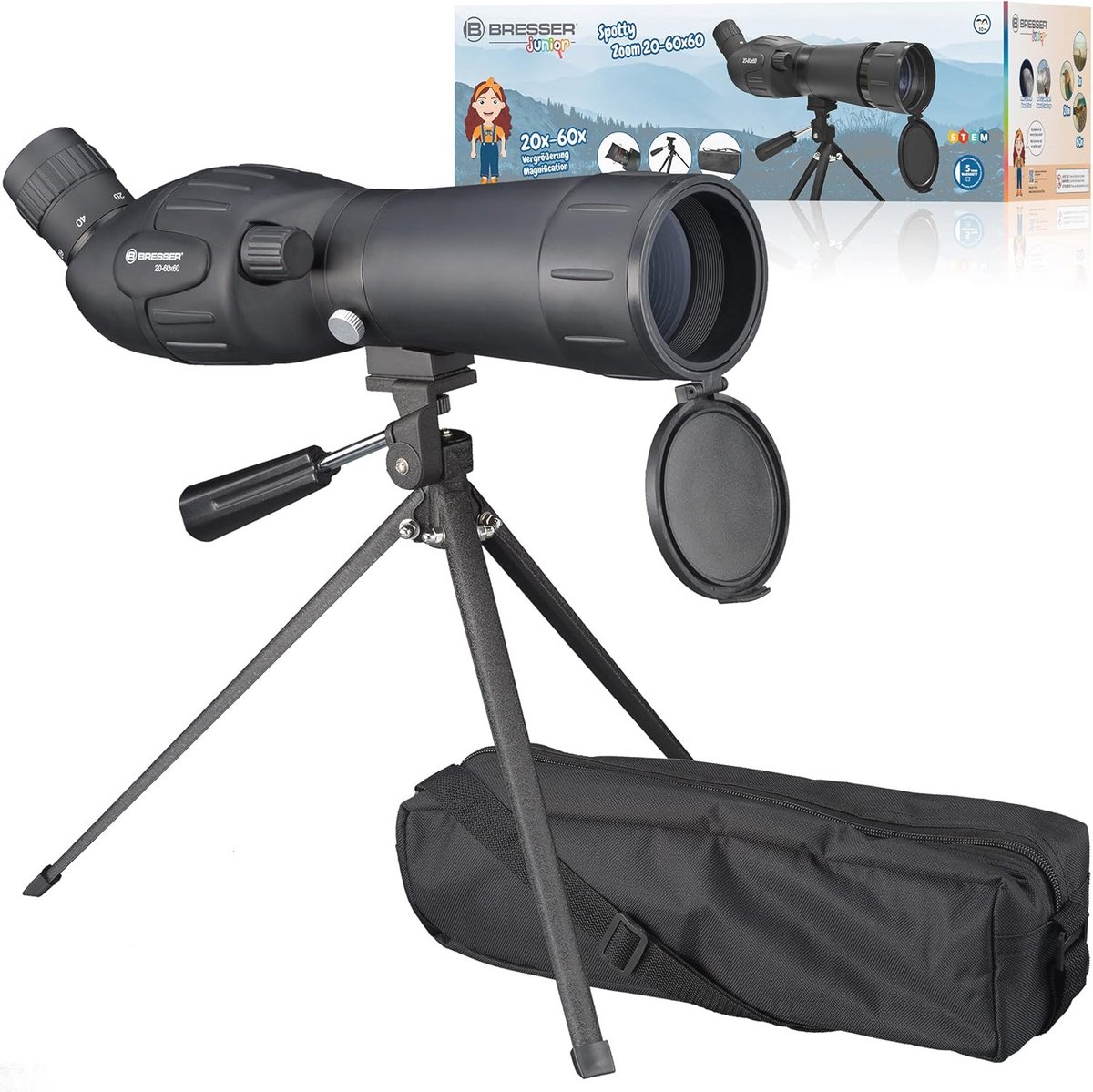 Spotting Scope 20-60x60 met Statief voor Natuurobservatie