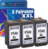 Set van 3x gerecyclede inkt cartridges voor Canon PG-540