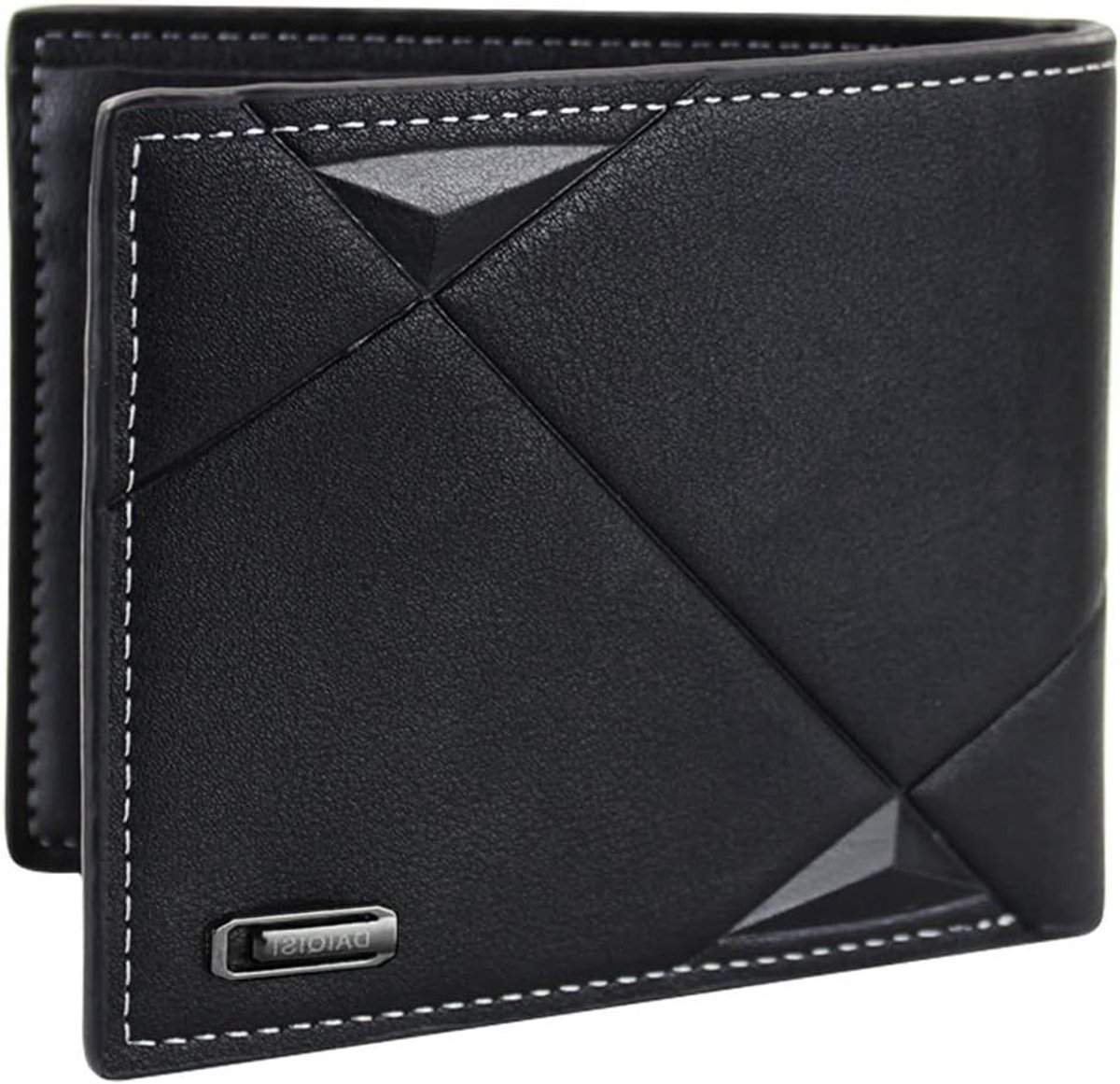 Slanke leren herenportemonnee met meerdere sleuven en muntvak - Waterdicht en multifunctioneel - Zwart S - Heren - Minimalistisch design