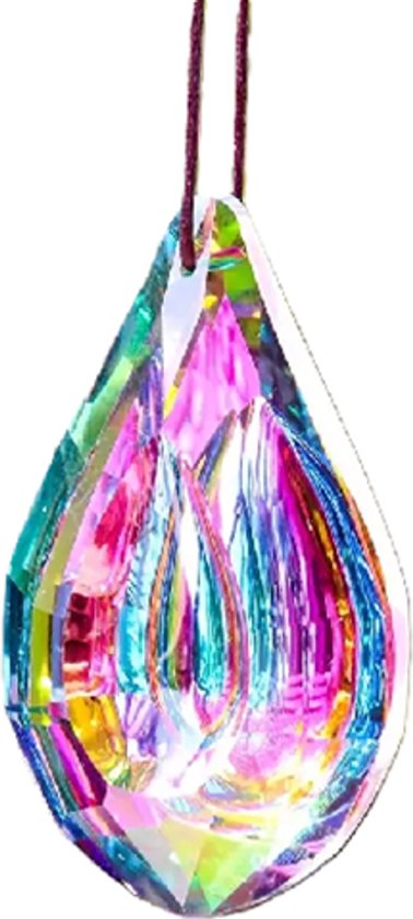 Regenboogkristal Bindi multicolor AAA kwaliteit - 3.2x5 cm