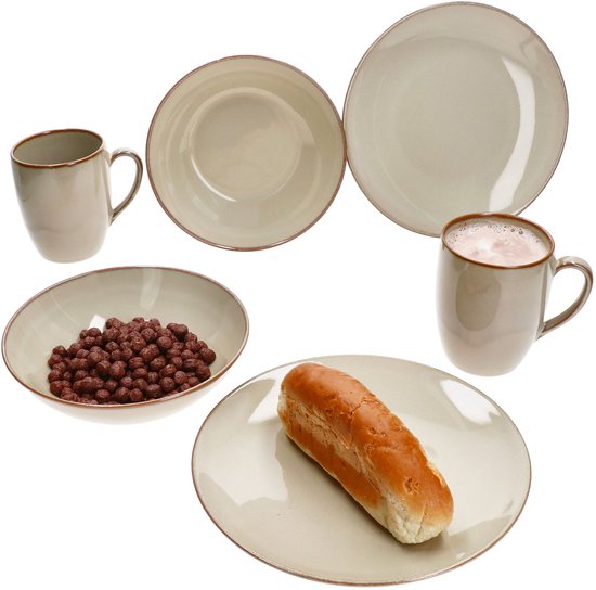 Mäser Coffee Service, Stoneware Osita, Cream White