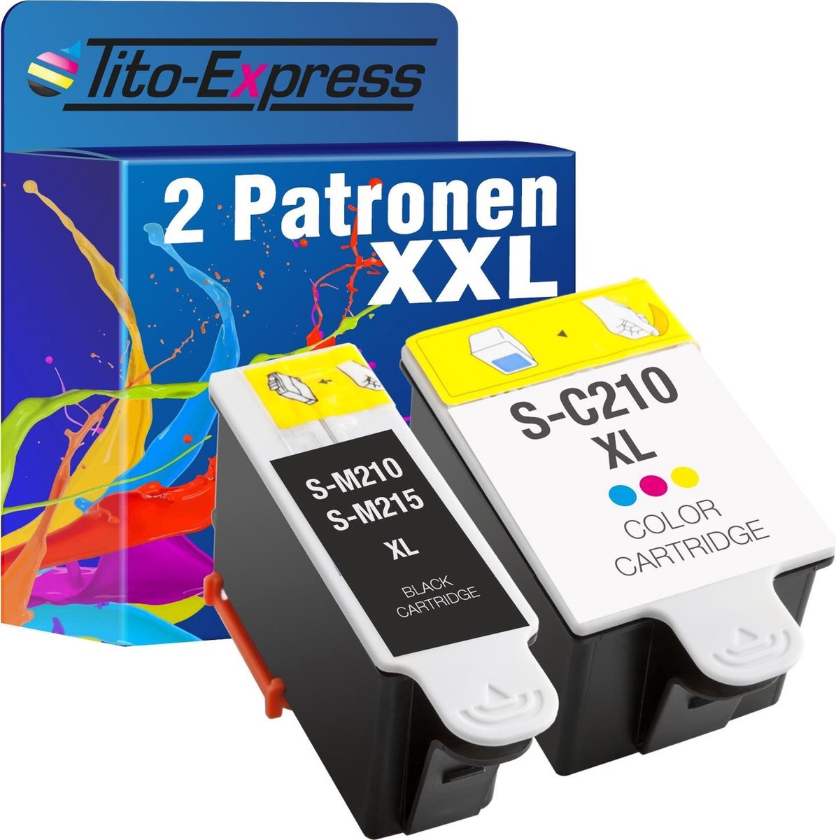 PlatinumSerie 2x cartridge alternatief voor Samsung INK-M210 Black & Color