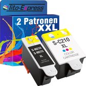 PlatinumSerie 2x cartridge alternatief voor Samsung INK-M210 Black & Color