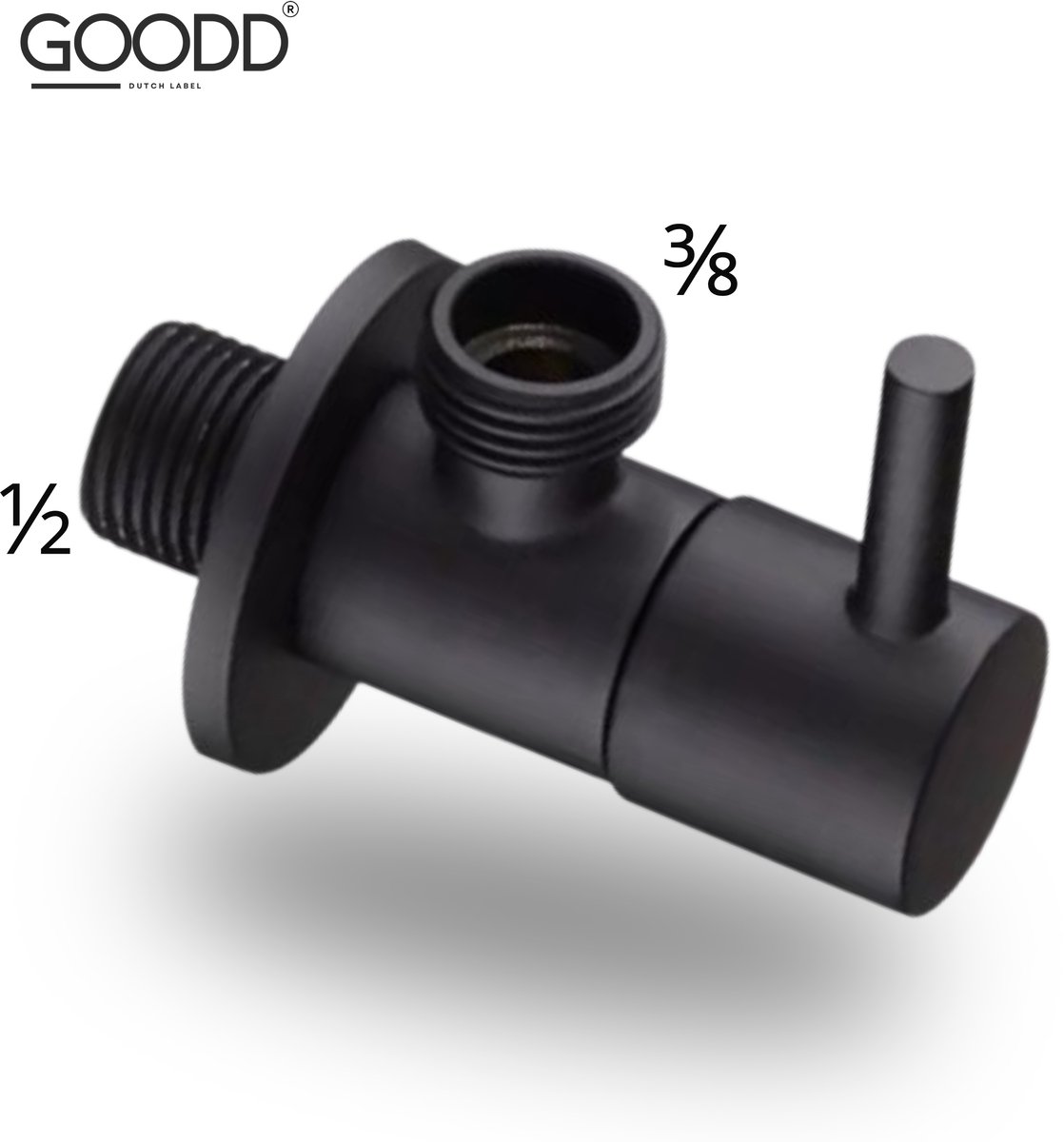 GOODD® - Hoekstopkraan - Stopkraan - Afsluitkraan - Fonteinkraan - Wastafelkraan - Keukenkraan