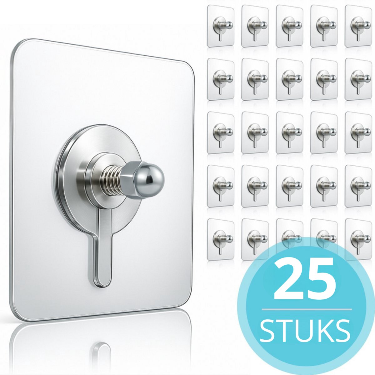 Vestifex® Zelfklevende Spijker Set - 20 Stuks - Plakspijker Ophanghaken - Plakhaakjes Spijkers - Zelfklevend Ophangsysteem - Plakschroef & Schilderijhaakjes - Draagkracht tot wel 3kg