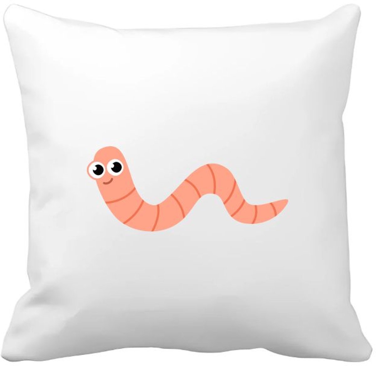Akyol wormen Kussen hoes - Insecten - dieren liefhebbers - dieren - 40 bij 40 cm Multicolor