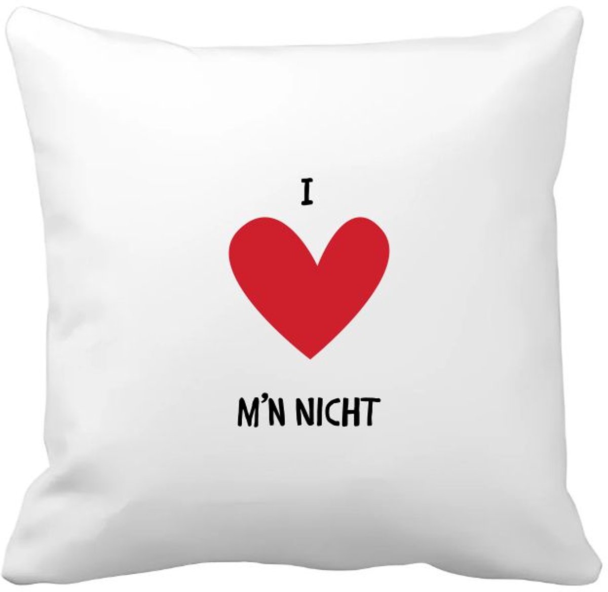 Akyol ik hou van mn nicht Kussen hoes - Nicht - de liefste nicht - cadeau voor je nicht - familie - hartje - 40 bij 40 cm Multicolor