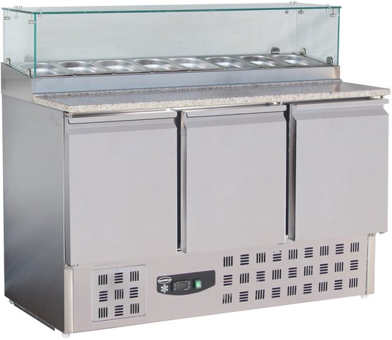 Professionele Pizzawerkbank | 3 Deuren | RVS | Combisteel | 7450.0220 | Horeca