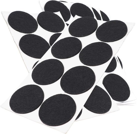 50 x Zelfklevende Viltglijders/Zwart/ø 22 mm/Rond/Meubelviltglijders met een dikte van... | bol