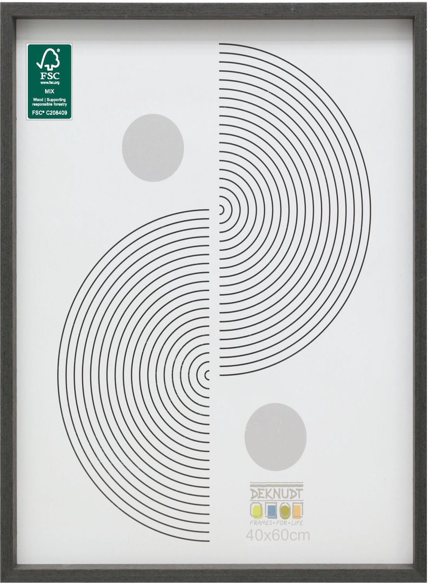 Deknudt Frames fotolijst - zwartgrijs - strak - hout - FSC Mix - 40x60