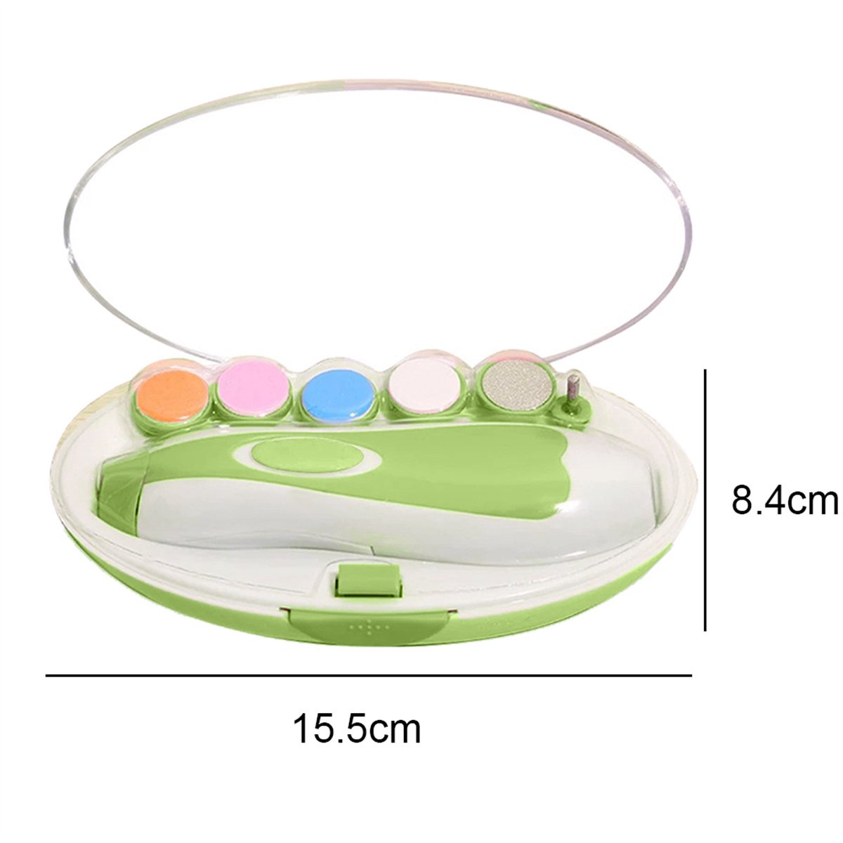 Elektrische Baby Nagelvijl - Manicure Set - Voor Pasgeborenen & Peuters - Veilig & Draagbaar - Groen — cadeau in Verzorging - foto 5